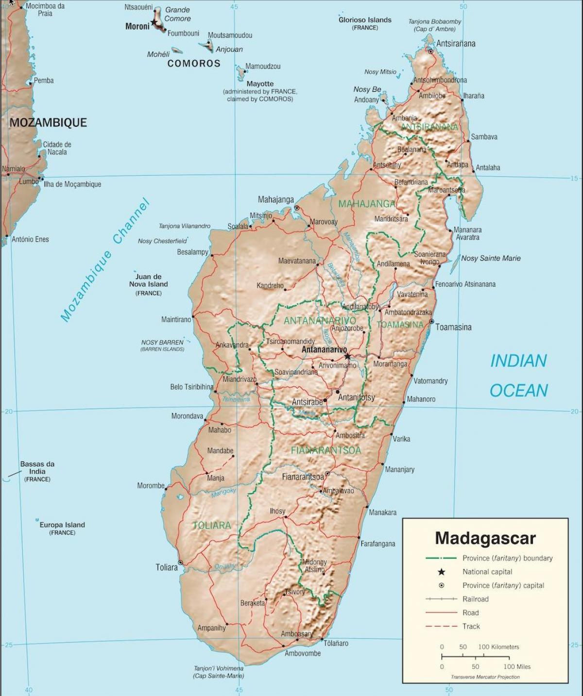 Madagaskar riigi kaart