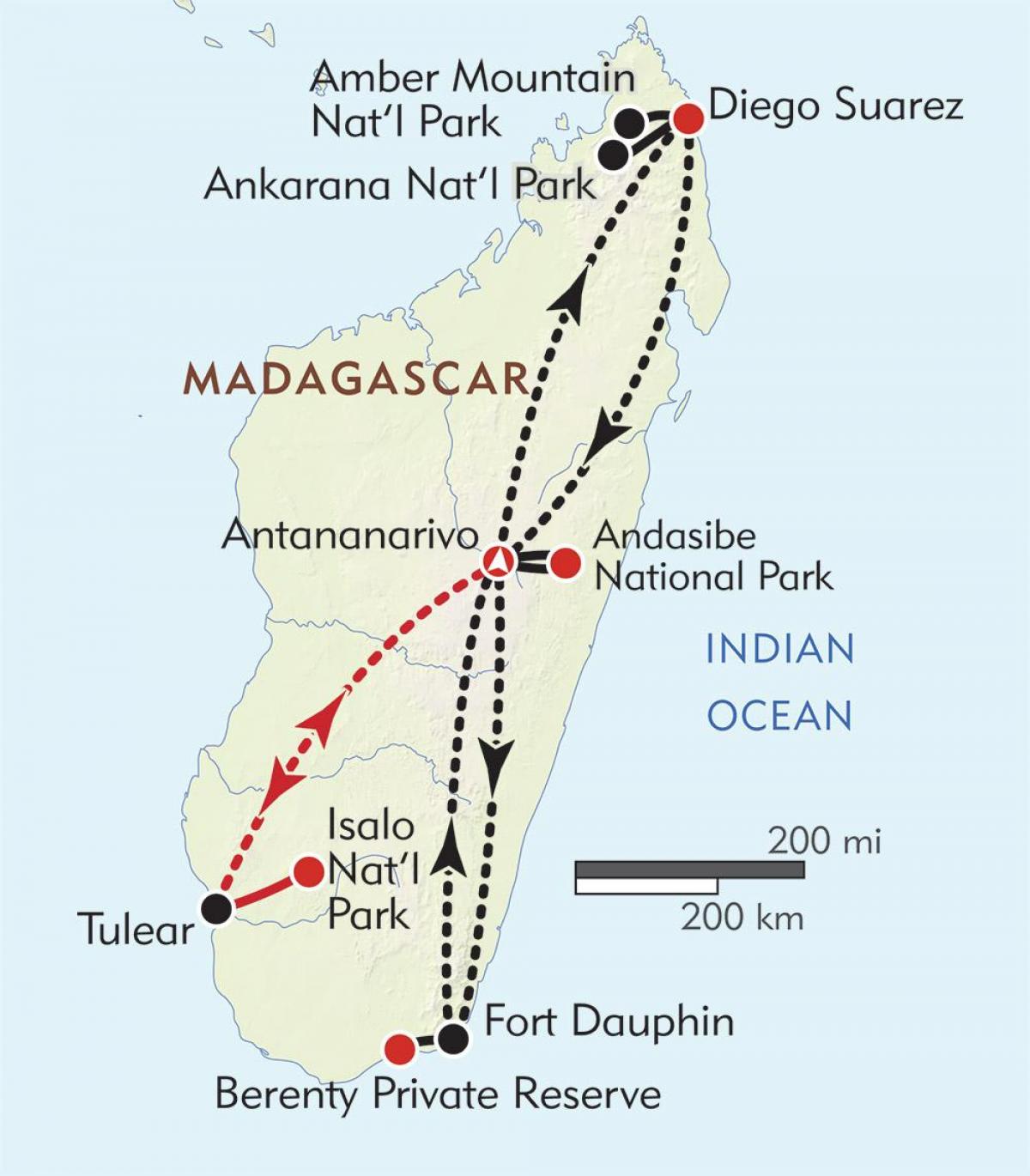 Madagaskar antananarivo kaart