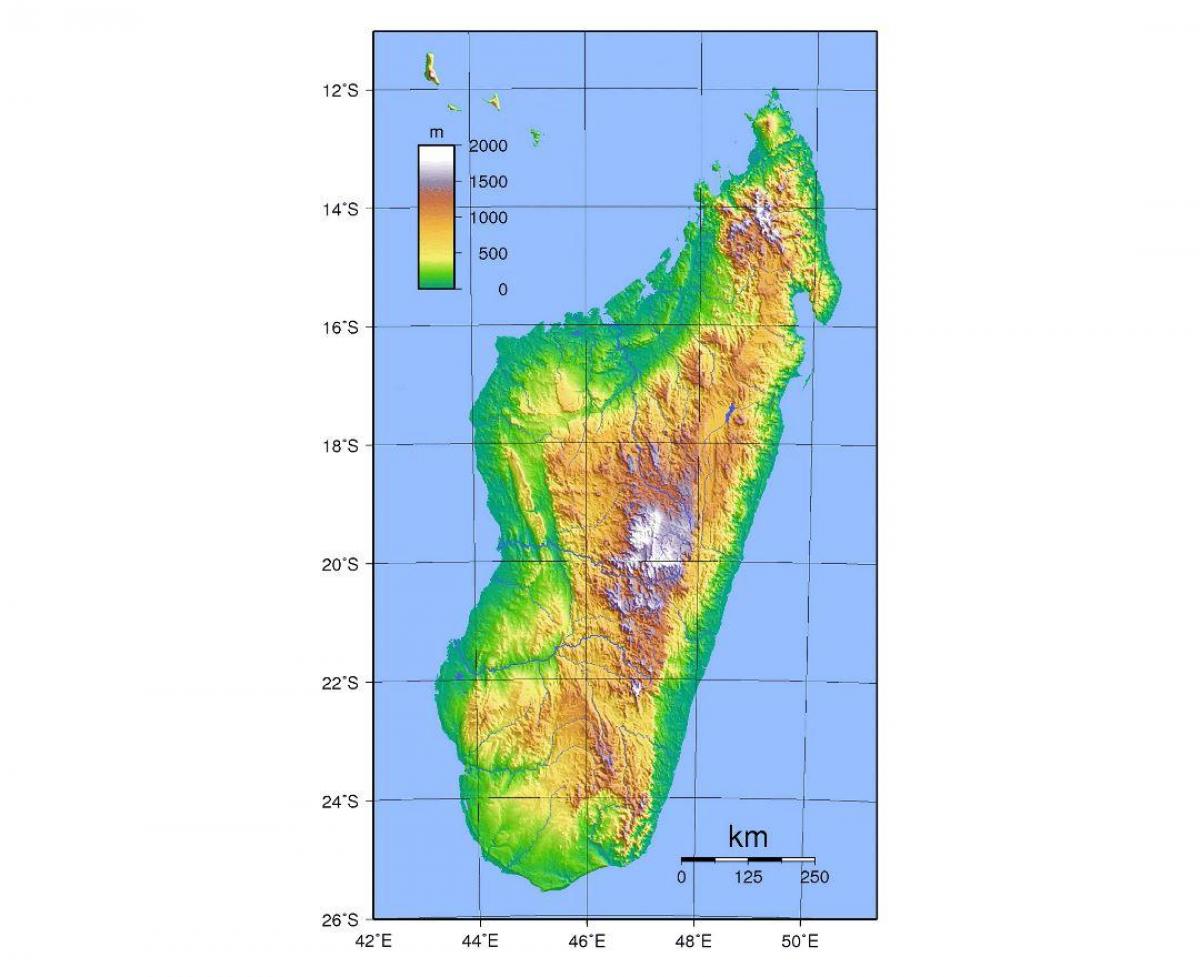 kaart Madagaskar tõus