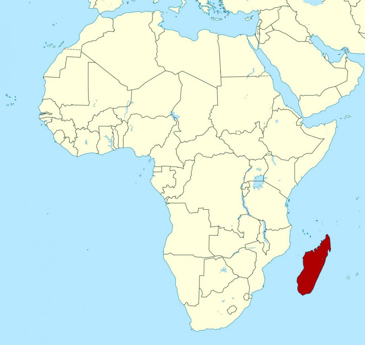 Madagaskar aafrika kaart