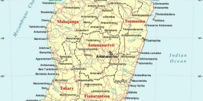 Madagaskar kaart linnad