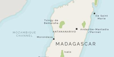 Kaart Madagaskari ja ümbritsevad saared