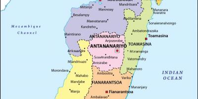 Kaart, poliitiline kaart, Madagaskar