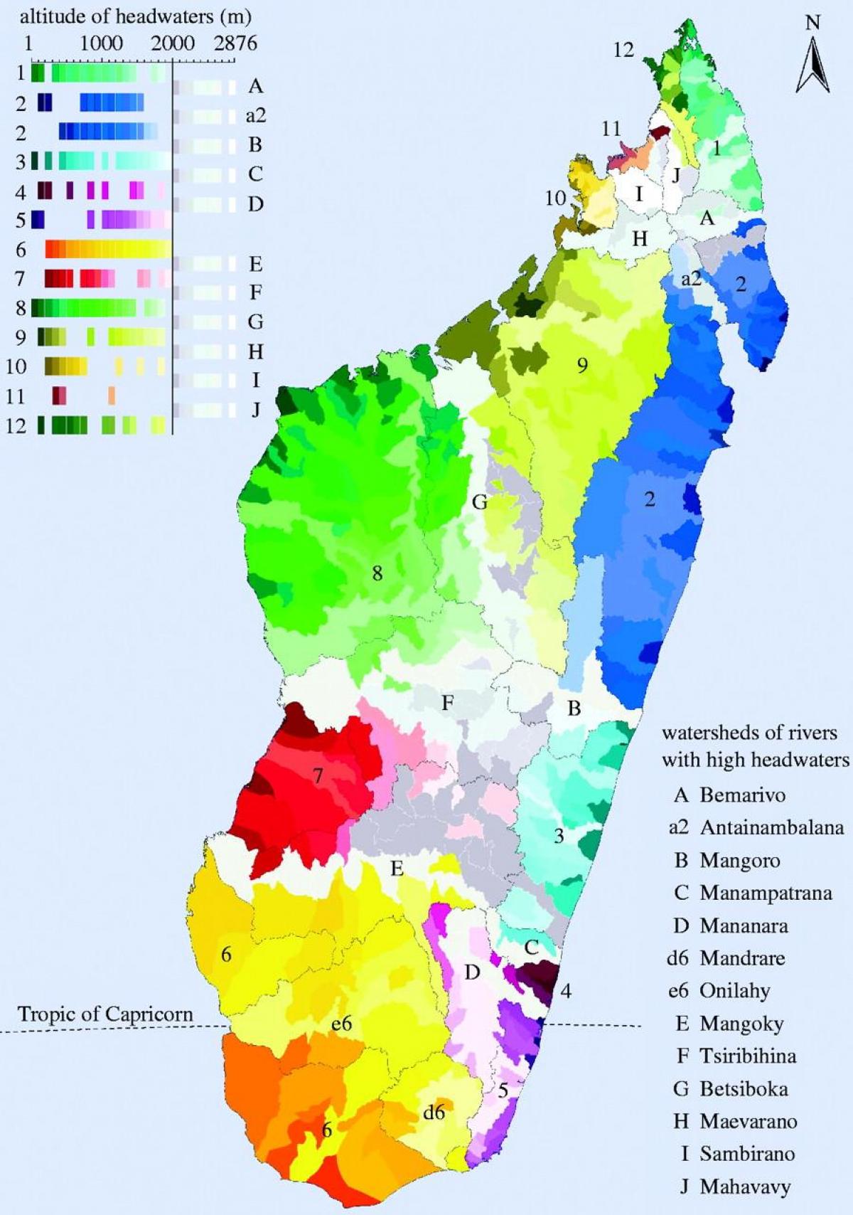 kaart Madagaskari kliima