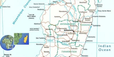 Kaart Madagaskar jõgi
