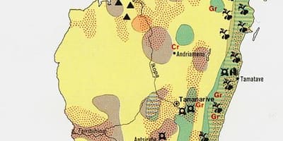 Kaart Madagaskar loodusvarade