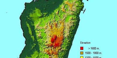 Kaart Madagaskari geograafia